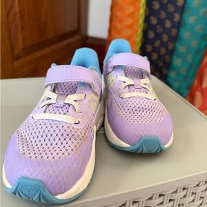 New Balance Little Kids Blue and Lavender Sneakers